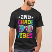 2nd Grade Vibes Sunglasses Back To School Student Tシャツ (正面)
