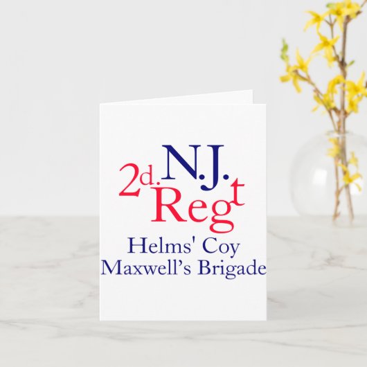 2nd New Jersey Regiment カード (黄色い花)