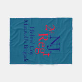 2nd New Jersey Regiment  フリースブランケット (正面(横))
