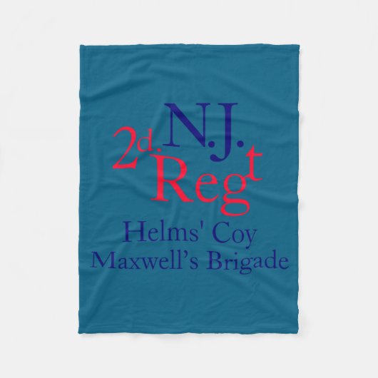 2nd New Jersey Regiment  フリースブランケット (正面)