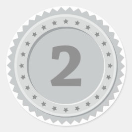 2nd Place Silver Medal ラウンドシール