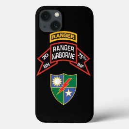 2nd Ranger BN、75th INF古いスタイルスクロールとタブ iPhone 13ケース