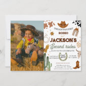 2nd Rodeo誕生日このAin't My 1st Rodeo 招待状 (正面)