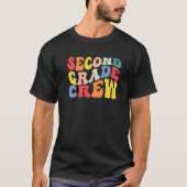 2nd Second Grade Crew Teacher Back To School Retro Tシャツ (正面)