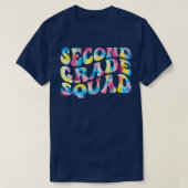 2nd second grade squad teacher Back To School Retr Tシャツ (デザイン正面)