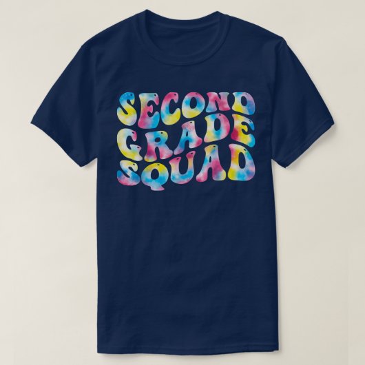 2nd second grade squad teacher Back To School Retr Tシャツ (デザイン正面)