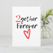 2nd wedding anniversary カード (スタンド正面)