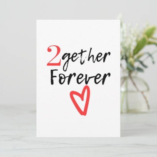 2nd wedding anniversary カード (スタンド正面)