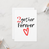 2nd wedding anniversary カード (正面/裏面インサイチュ)