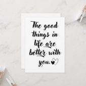 2nd wedding anniversary カード (正面/裏面インサイチュ)