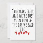 2nd wedding anniversary カード (正面)