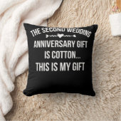 2nd Wedding Anniversary Is Cotton This Is My Gift クッション (ブランケット)
