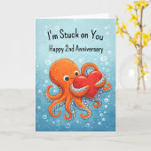 2nd wedding anniversary Octupus lover カード (黄色い花)