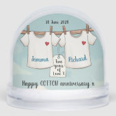 2nd wedding anniversary romantic Snow Globe (正面)
