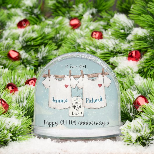 2nd wedding anniversary romantic Snow Globe (クリスマス)