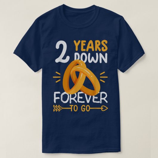 2nd wedding anniversary  tee matching couples 2 ye tシャツ (デザイン正面)