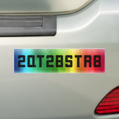 "2QT2BSTR8"ですか。 バンパーステッカー (車上)