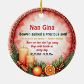 2sided Memorial Christmas Heart of Our Holidays セラミックオーナメント (裏面)