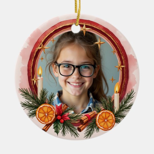 2sided Memorial Christmas Warm Glow セラミックオーナメント (正面)