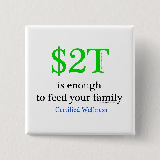 $2Tは十分です 缶バッジ (正面)