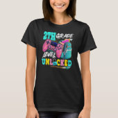 2th Grade Level Unlocked Video Game Back To School Tシャツ (正面)