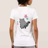 2way アライグマのイラスト 早く会おうね ラクーン tシャツ (裏面)