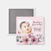 2xエレガント2ピンクお世話にな来った!《キリスト教》洗礼式や命名式 マグネット (正面/裏面)