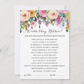 2xゲームガーデンブライダルシャワーゲーム5x7 招待状 (裏面)