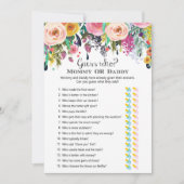 2xゲームフラワーガーデン赤ちゃんシャワー5x7インチサイズ 招待状 (正面)