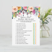 2xゲームフラワーガーデン赤ちゃんシャワー5x7インチサイズ 招待状 (スタンド正面)