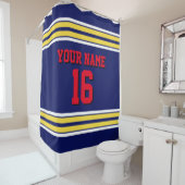 2Xストライプ文字 シャワーカーテン (インサイチュ)