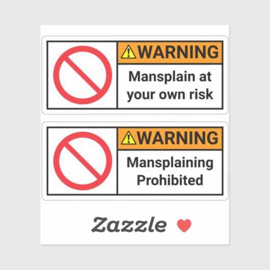 2x警告s - Against Mansing Stickers シール (シート)