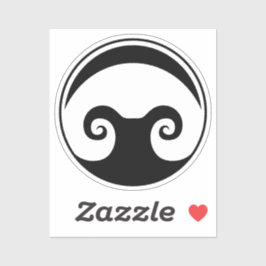 2x2インチアルダリオンステッカー（黒） シール