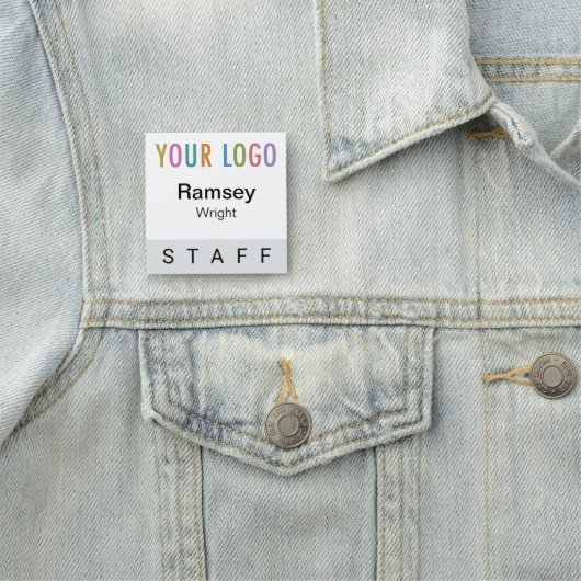 2x2スタッフネームバッジイベントロゴピンまたはマグネット 名札 (インサイチュ)