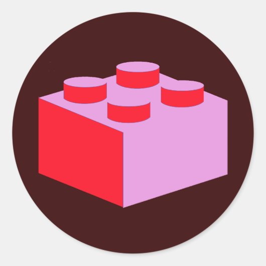 2x2レンガ(マイミニフィッカスタマイズク) ラウンドシール (正面)