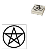 2x2 Pentagramメープルウッドゴムインクスタンプ ラバースタンプ (押印)