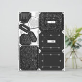 2x3きらきら光る写真用の黒いセルフフレームパターン (スタンド正面)