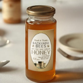 2x3ハニーバックヤードビーズハイブリトルミツバチ金ゴールド フードラベル