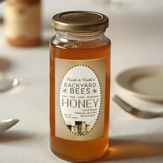 2x3ハニーバックヤードビーズハイブリトルミツバチ金ゴールド フードラベル