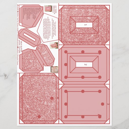 2x3写真きらきら光る用ピンクの自撮りフレームパターン (正面)