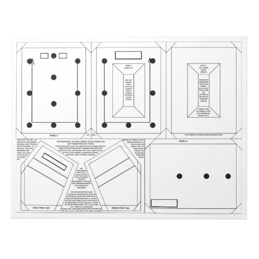 2x3写真のフレームオーナメントを作成する ノートパッド (正面)