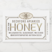 2x3"金属製金ゴールド3Dフレーム蜂蜜ラベル(ビー付き) フードラベル (シングルラベル)