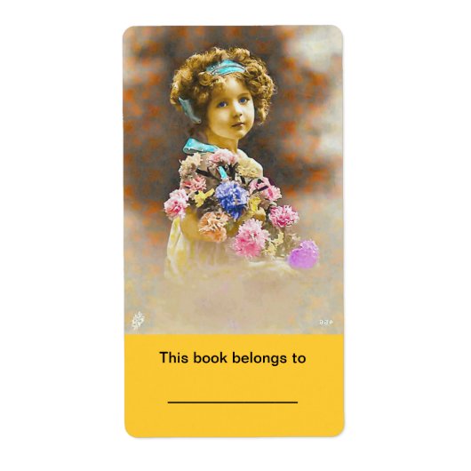 2x3 3/4インチ蔵書票（ライブラリを含む）シールヴィンテージ ラベル (正面)