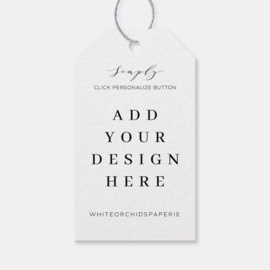 2x3.5インチメッセージカード印刷 ギフトタグ (裏面)