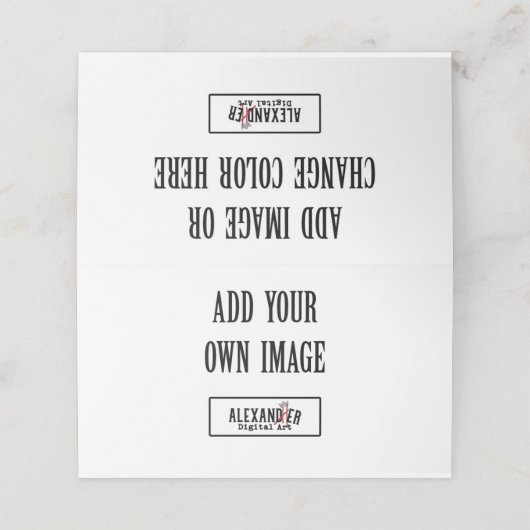 2x3.5" 折りたたみ式 フード/プレースカード プレイスカード (外部開封)