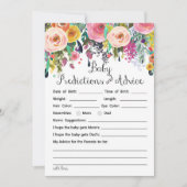 2x Games Flower Garden Baby Shawer 5x7インチサイズ 招待状 (正面)