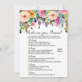 2x Games Flower Garden Baby Shawer 5x7インチサイズ 招待状 (正面)