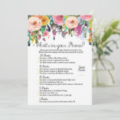 2x Games Flower Garden Baby Shawer 5x7インチサイズ 招待状 (スタンド正面)