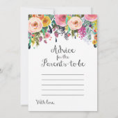 2x Games Flower Garden Baby Shower Game 5x7 招待状 (裏面)