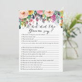 2x Games Gardenブライダルシャワーゲーム5x7 招待状 (スタンド正面)